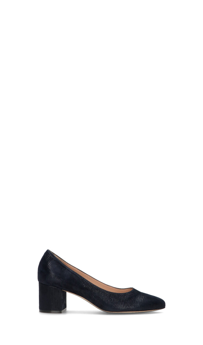 CINZIA VALLE Décolleté donna blu in suede