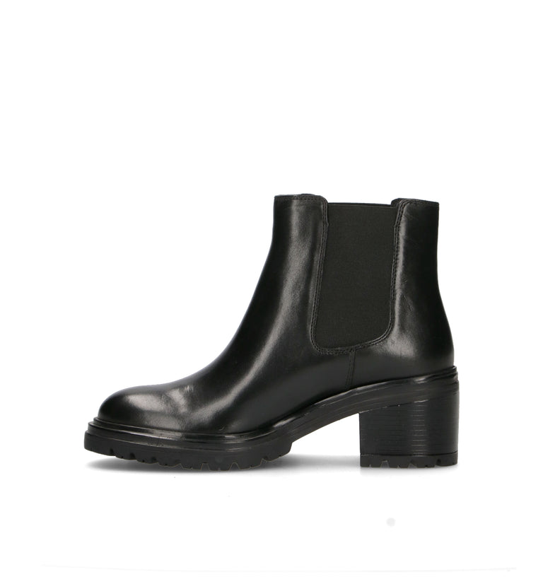 GEOX Tronchetto donna nero in pelle