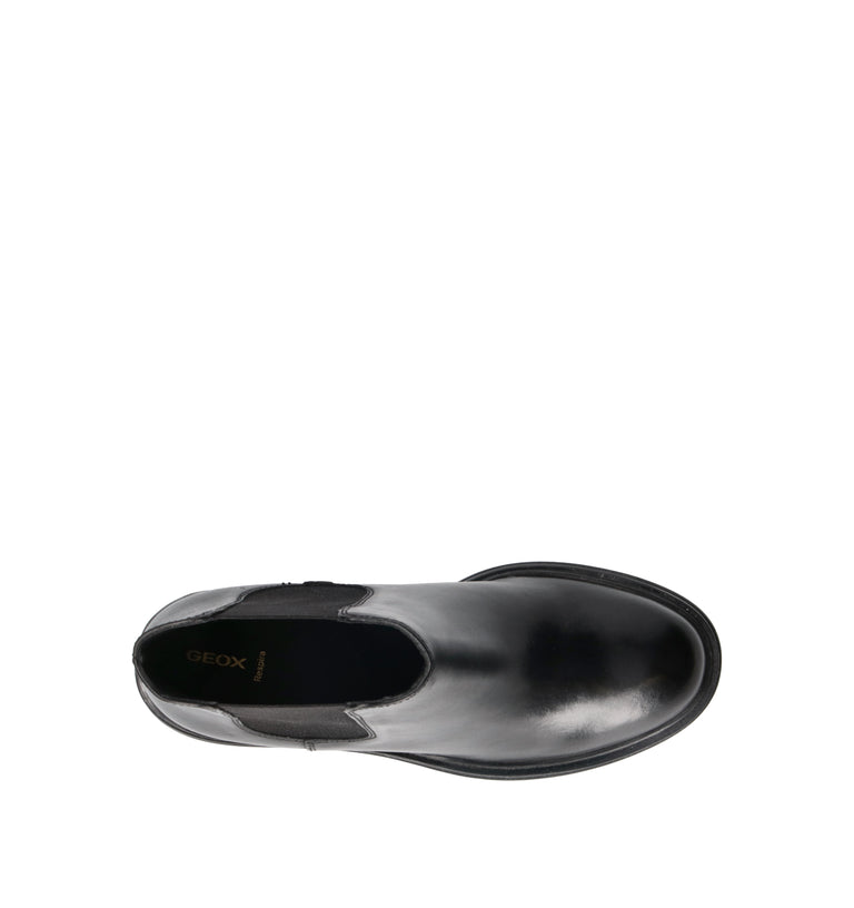GEOX Tronchetto donna nero in pelle