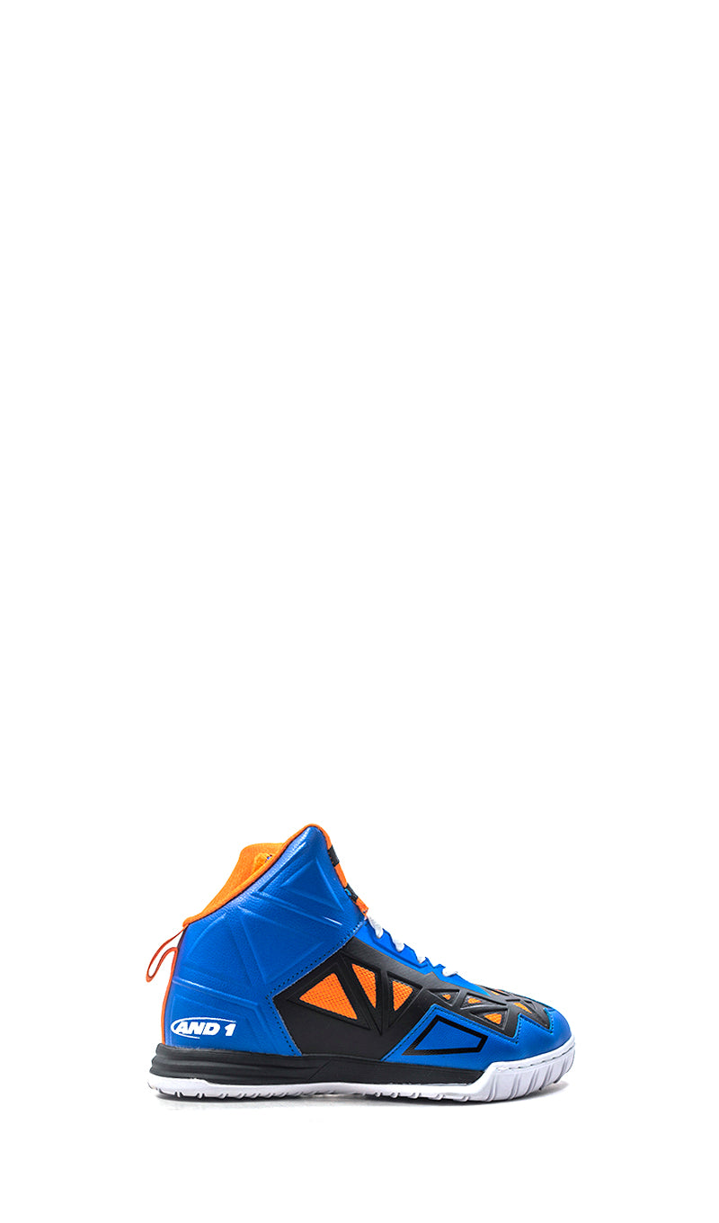 AND1 Scarpa da basket ragazzo blu/arancione