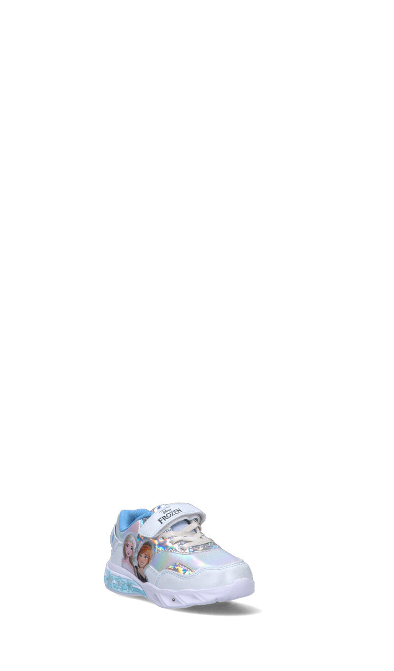 DISNEY Sneaker bimba argento e azzurra con luci