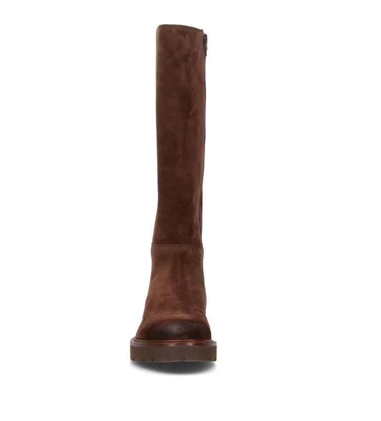 GEOX Stivale donna marrone in suede