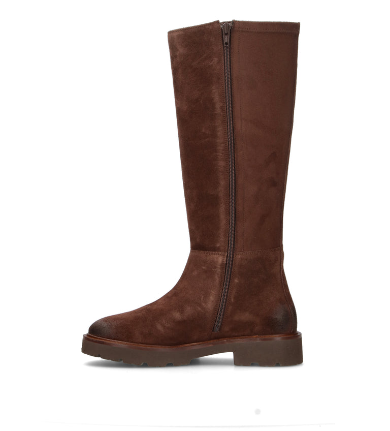 GEOX Stivale donna marrone in suede