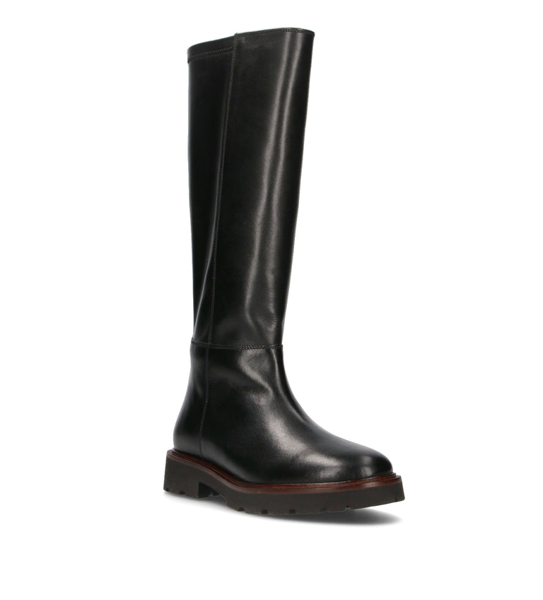 GEOX Stivale donna nero in pelle