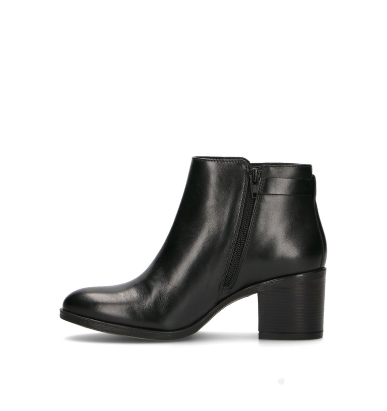 GEOX Tronchetto donna nero in pelle