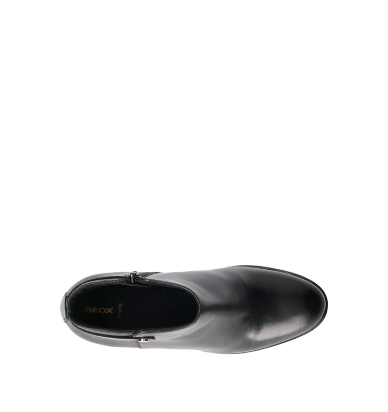 GEOX Tronchetto donna nero in pelle