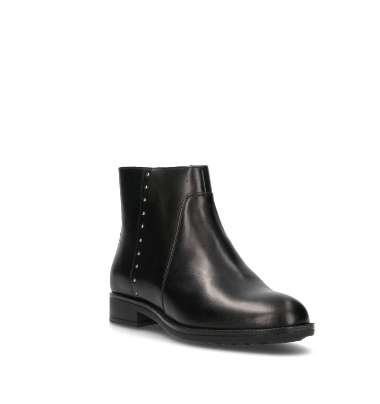 GEOX Tronchetto donna nero in pelle