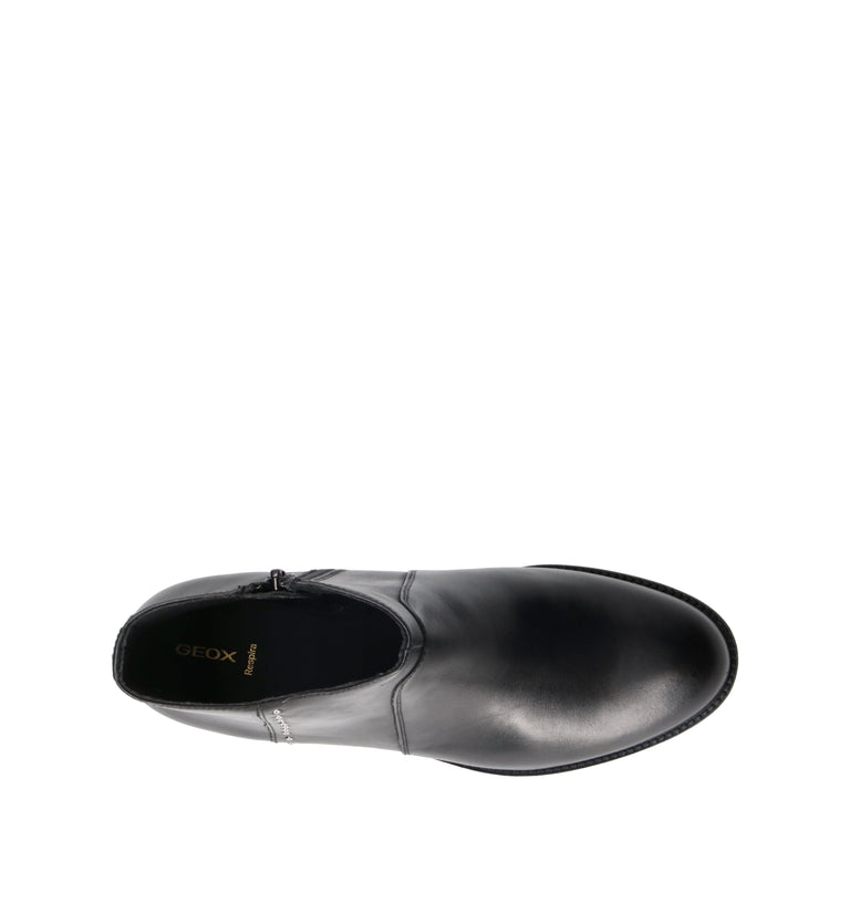 GEOX Tronchetto donna nero in pelle