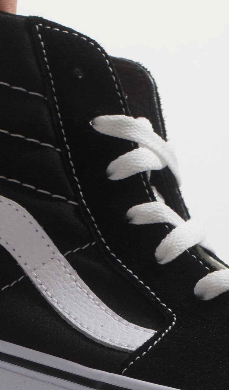 VANS Sneaker trendy uomo nera/bianca in pelle e tessuto