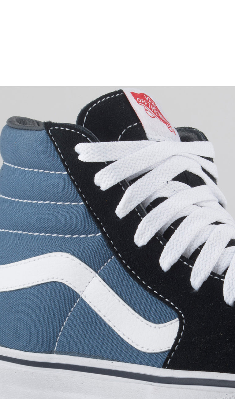 VANS SK8-HI Sneaker donna blu/nera in tessuto