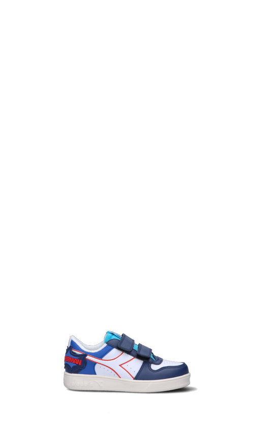DIADORA Sneaker bimbo bianca/blu/azzurra/rossa in pelle