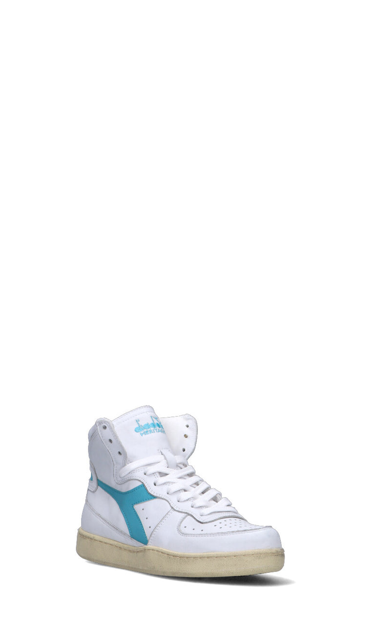 DIADORA HERITAGE - MI BASKET USED Sneaker donna bianca/azzurra in pelle