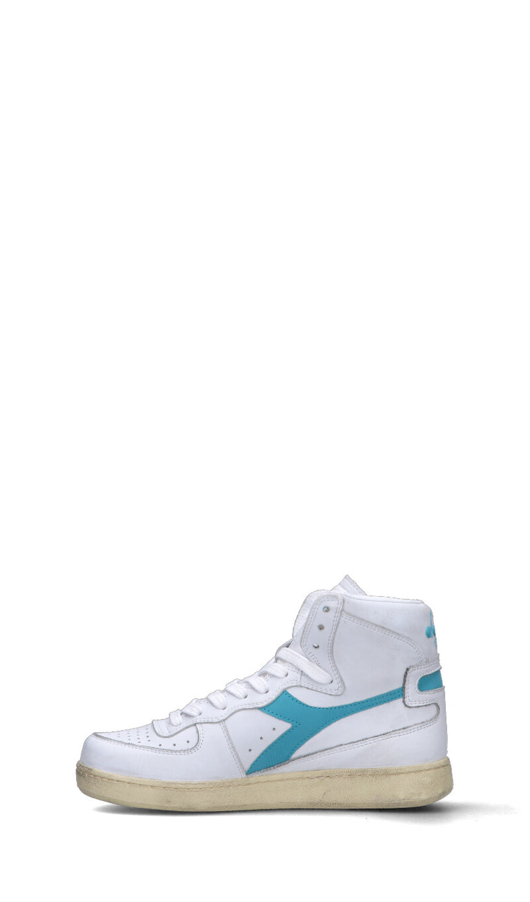 DIADORA HERITAGE - MI BASKET USED Sneaker donna bianca/azzurra in pelle