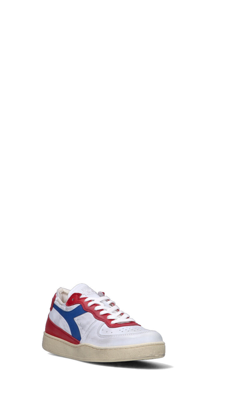 DIADORA HERITAGE - MI BASKET RAW CUT Sneaker donna bianca/rossa/blu in pelle