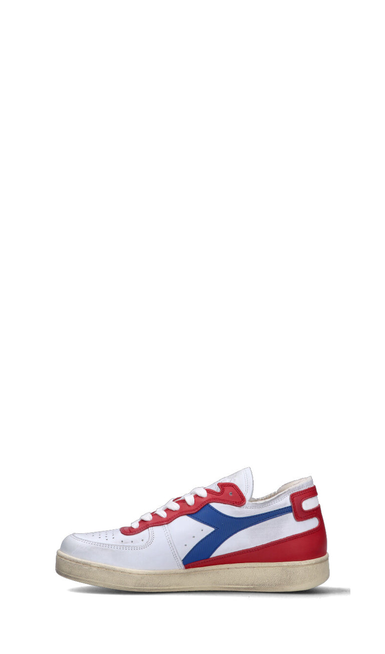 DIADORA HERITAGE - MI BASKET RAW CUT Sneaker donna bianca/rossa/blu in pelle