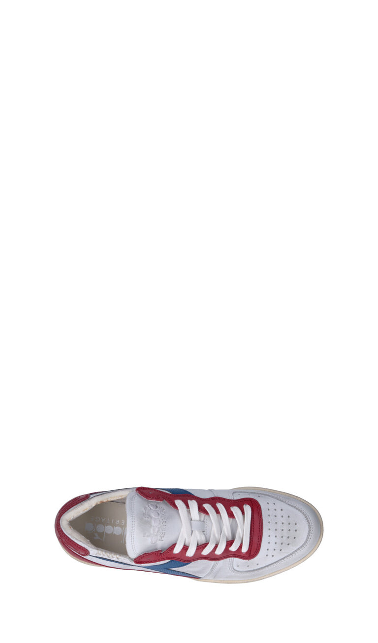 DIADORA HERITAGE - MI BASKET RAW CUT Sneaker donna bianca/rossa/blu in pelle
