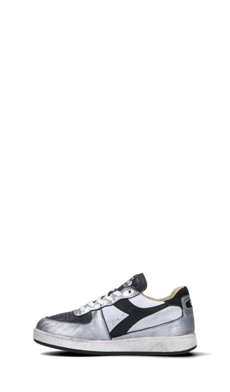 DIADORA HERITAGE Sneaker donna argento/nera in pelle