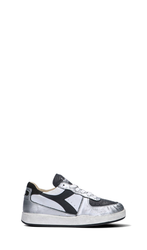 DIADORA HERITAGE Sneaker donna argento/nera in pelle