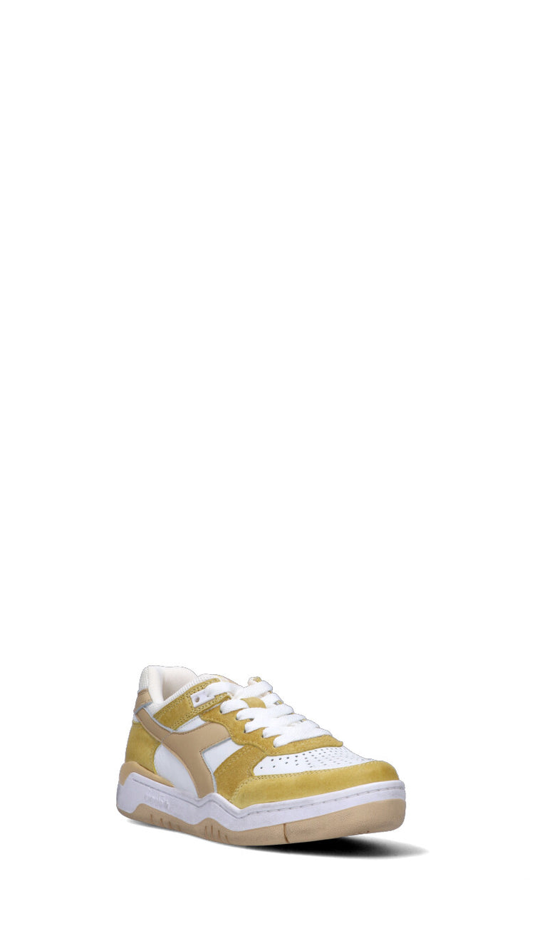 DIADORA HERITAGE Sneaker uomo bianca/gialla in suede