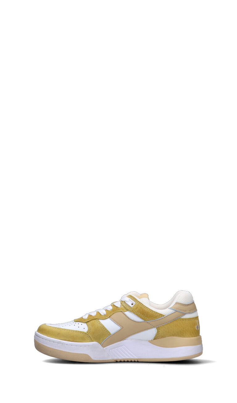 DIADORA HERITAGE Sneaker uomo bianca/gialla in suede