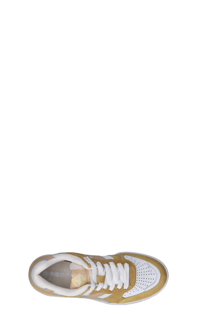 DIADORA HERITAGE Sneaker uomo bianca/gialla in suede