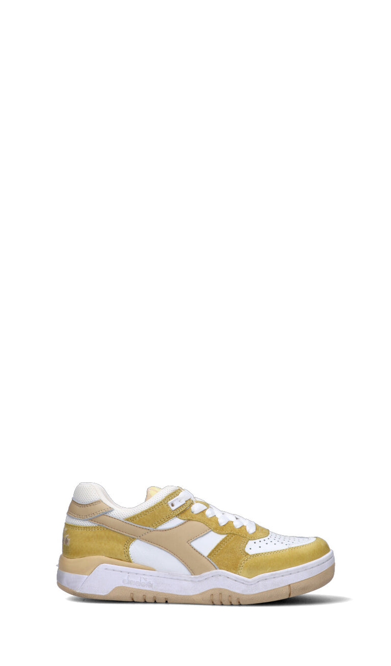 DIADORA HERITAGE Sneaker uomo bianca/gialla in suede