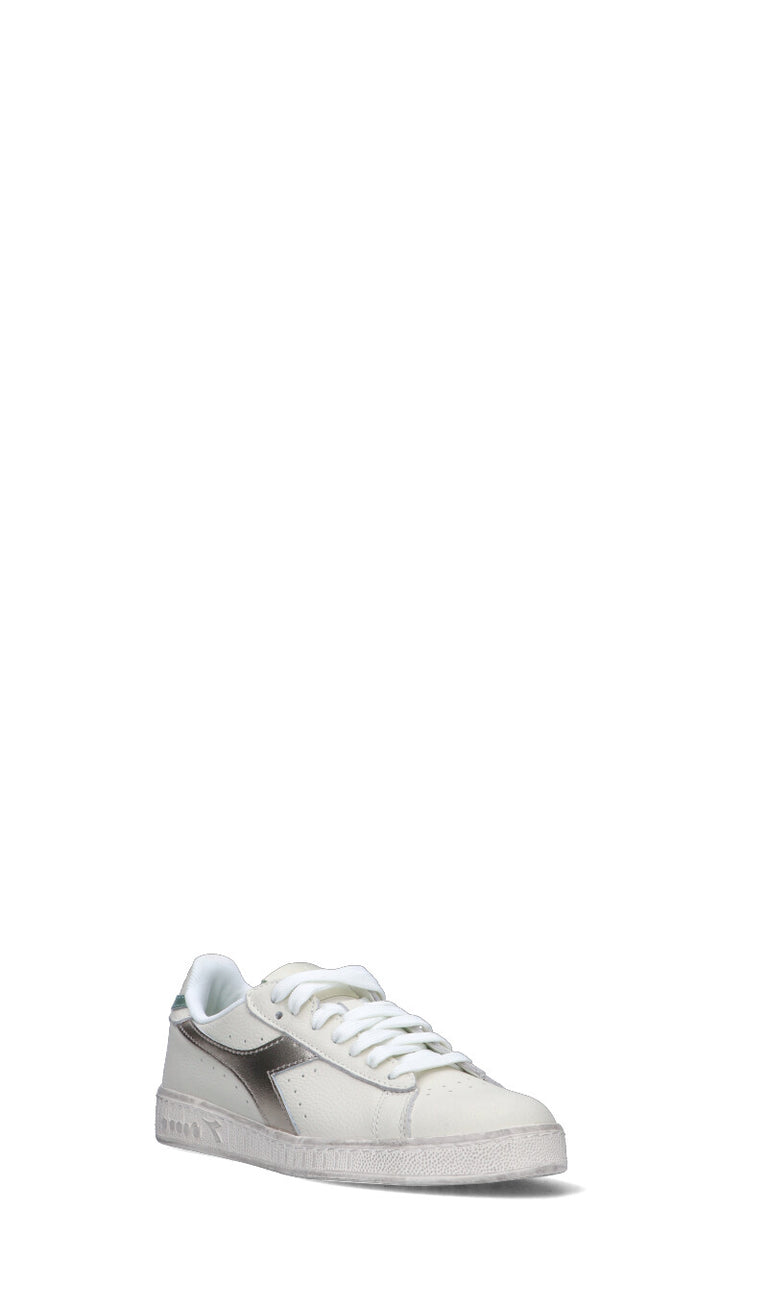 DIADORA - GAME L LOW WAX METAL WN Sneaker donna bianca/argento in pelle