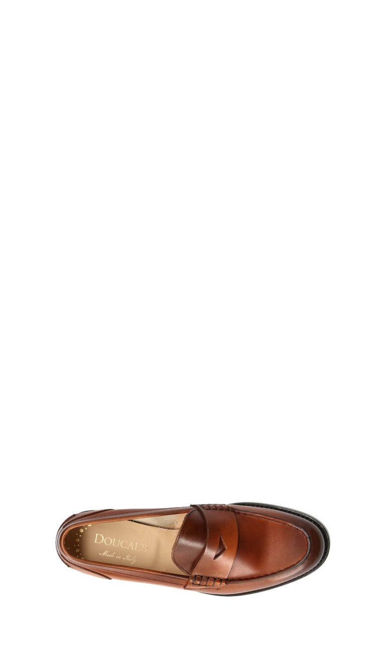 DOUCAL'S Mocassino donna marrone in pelle