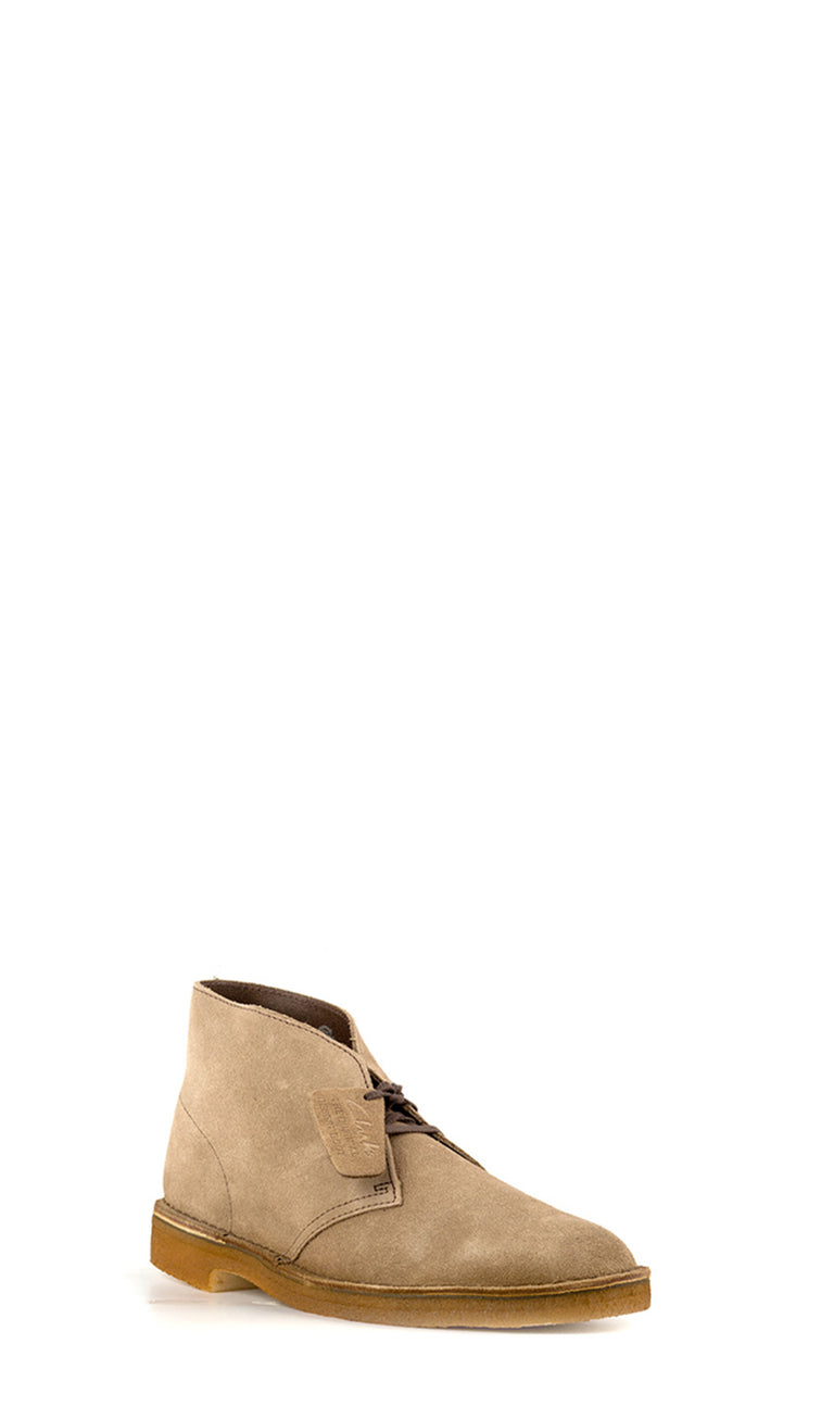 CLARKS DESERT BOOT Polacchino sfoderato uomo beige in suede