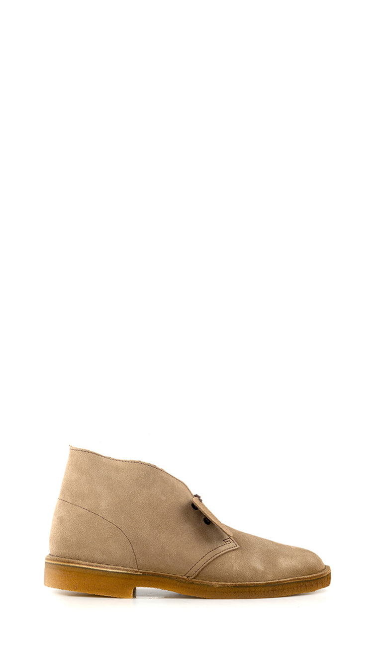 CLARKS DESERT BOOT Polacchino sfoderato uomo beige in suede