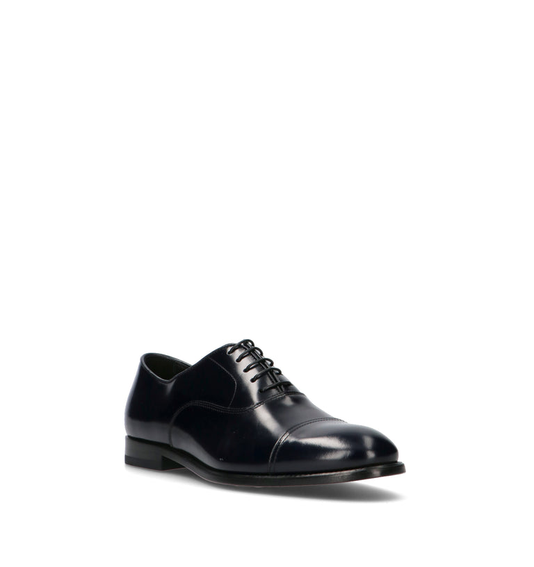 DOUCAL'S Stringata uomo blu in pelle
