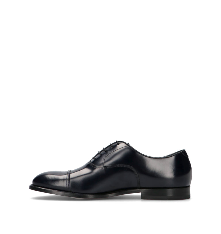 DOUCAL'S Stringata uomo blu in pelle