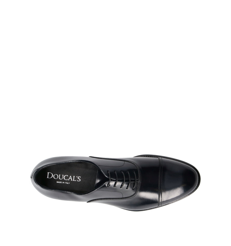 DOUCAL'S Stringata uomo blu in pelle