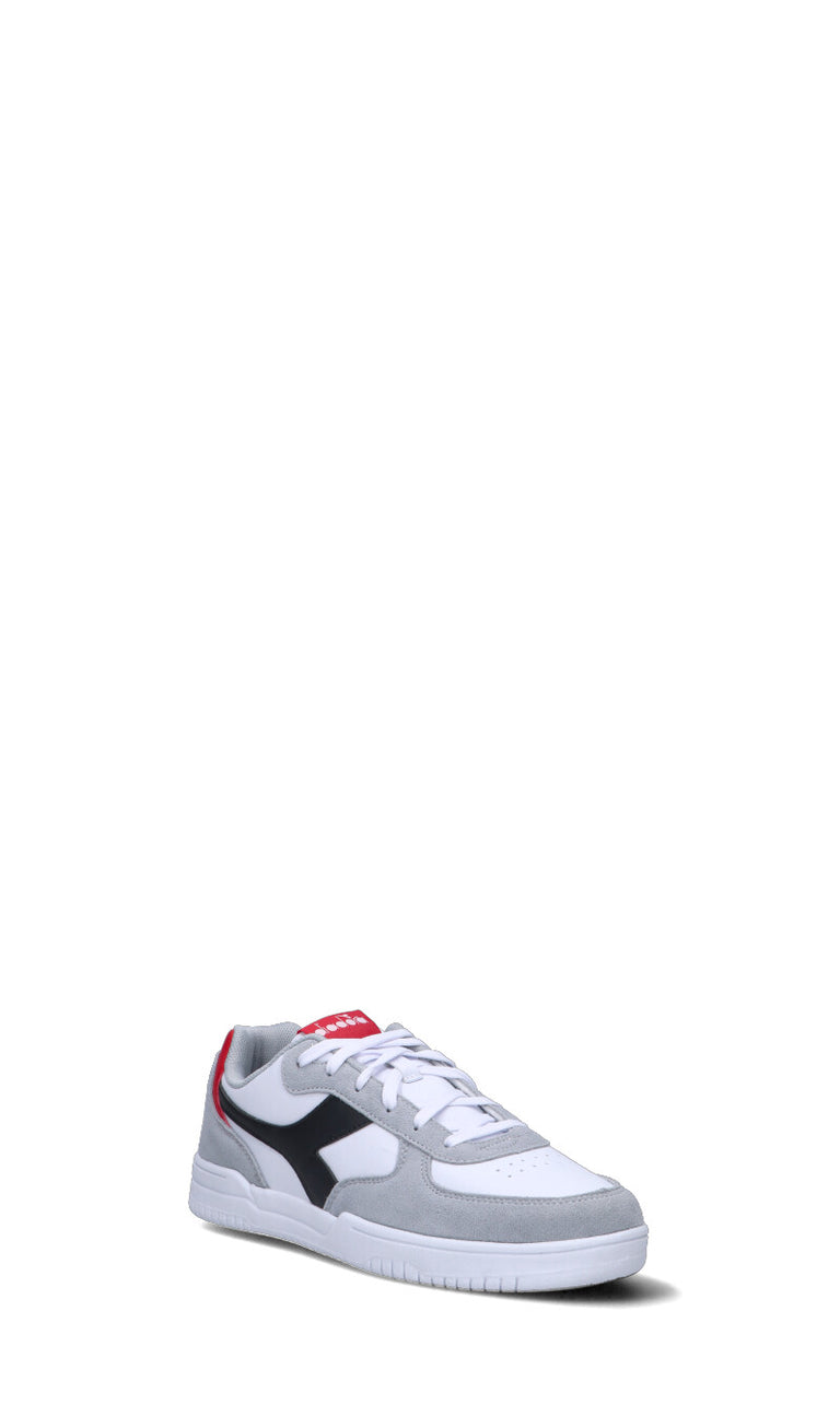 DIADORA Sneaker uomo bianca/grigia/nera/rossa in suede