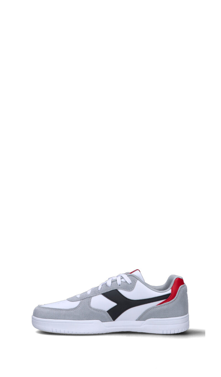 DIADORA Sneaker uomo bianca/grigia/nera/rossa in suede