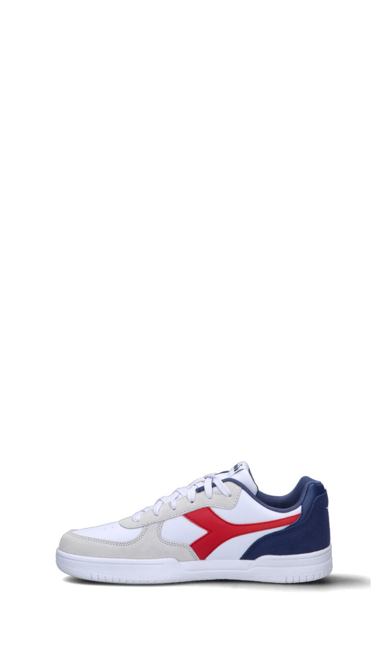 DIADORA Sneaker uomo bianca/blu/panna/rossa in suede