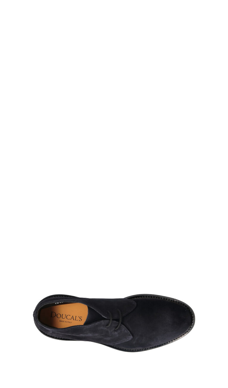 DOUCAL'S Polacco uomo blu in suede