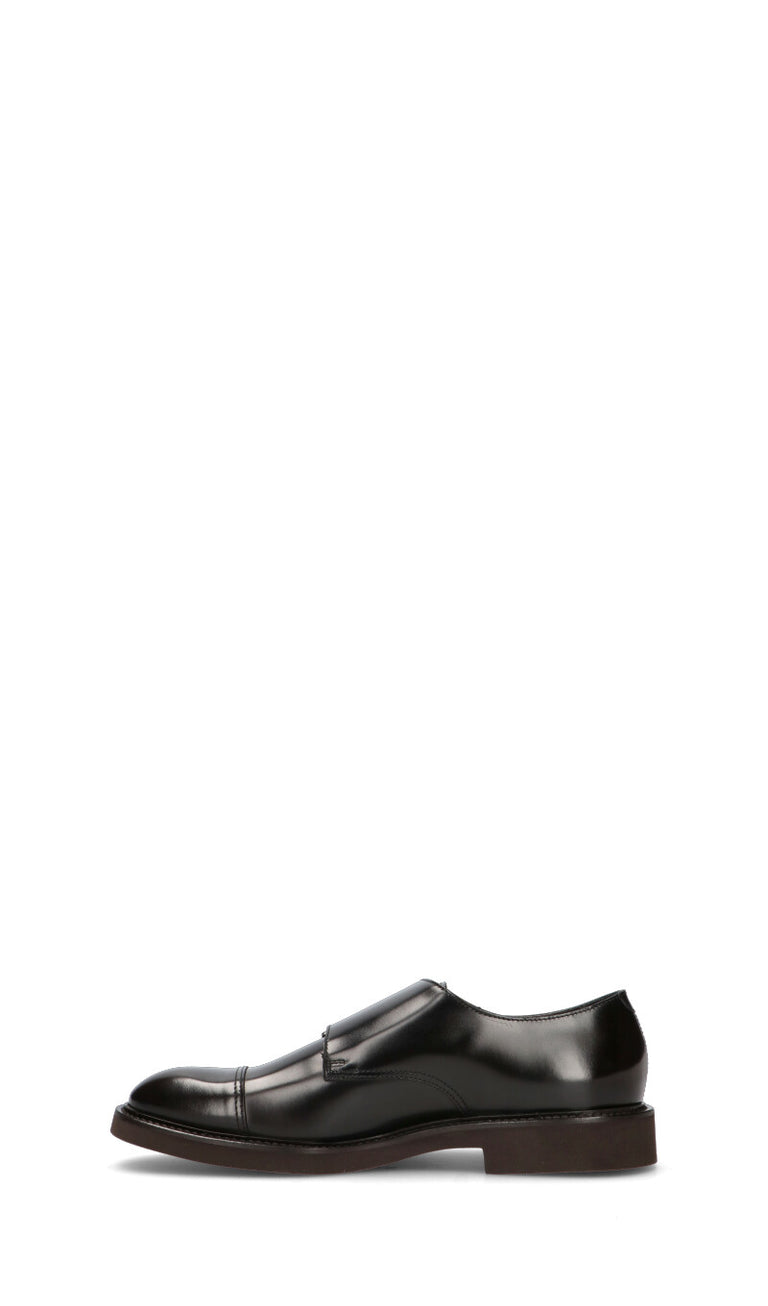 DOUCAL'S Stringata uomo ebano in pelle