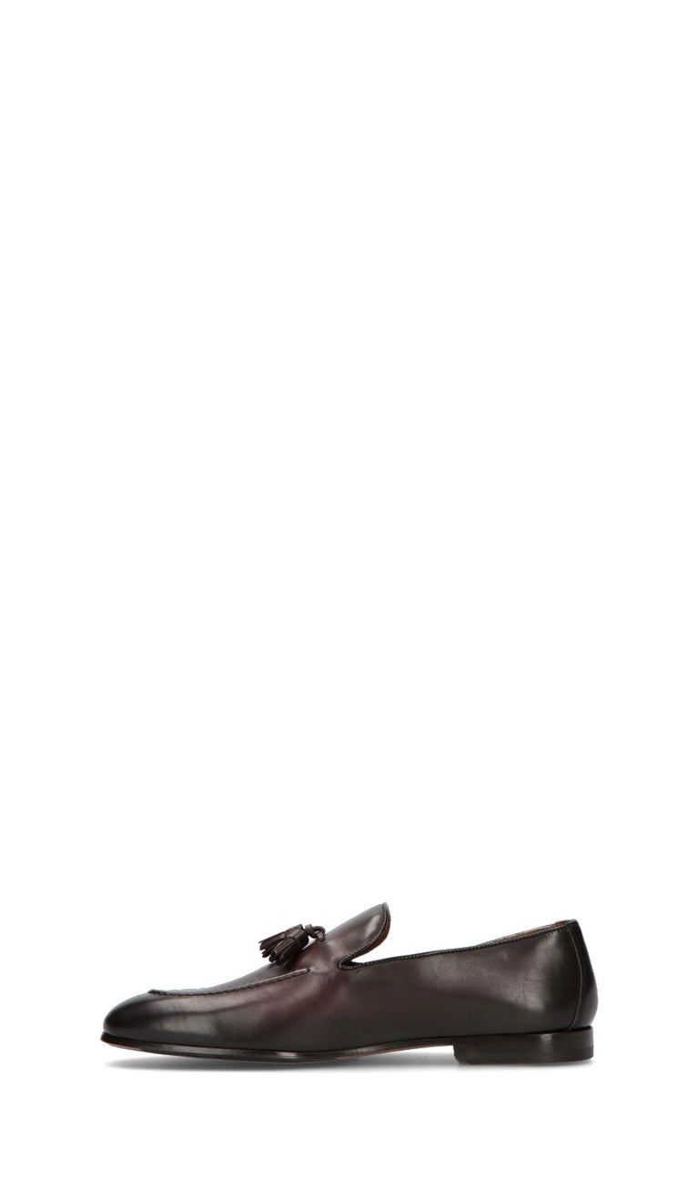 DOUCAL'S Mocassino uomo nero in pelle