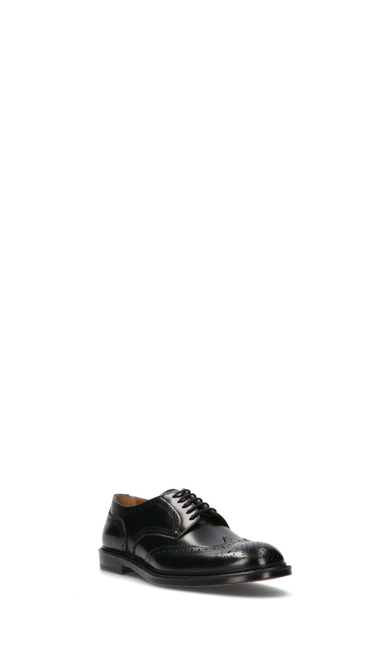 DOUCAL'S Stringata uomo nera in pelle