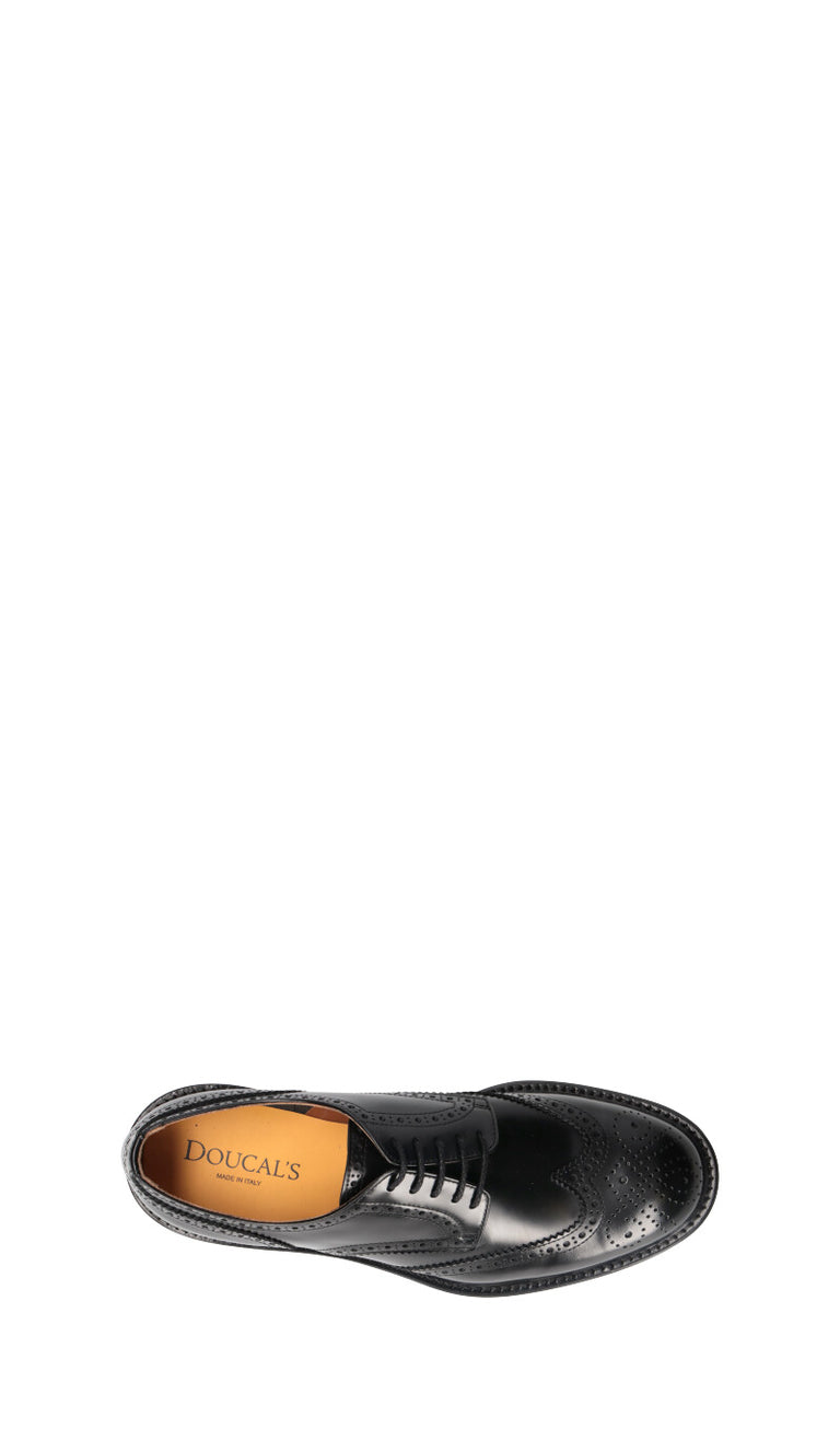 DOUCAL'S Stringata uomo nera in pelle
