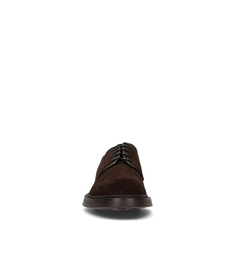DOUCAL'S Stringata uomo marrone in suede