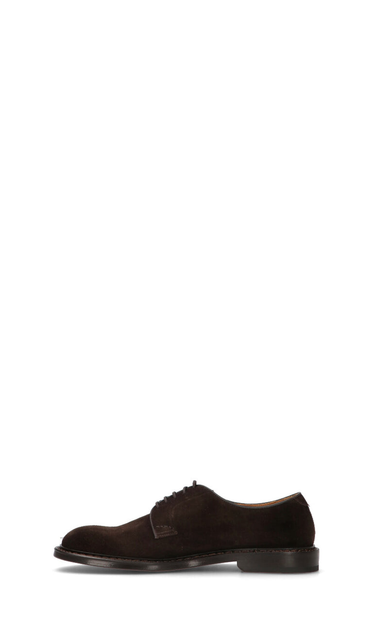 DOUCAL'S Stringata uomo marrone in suede