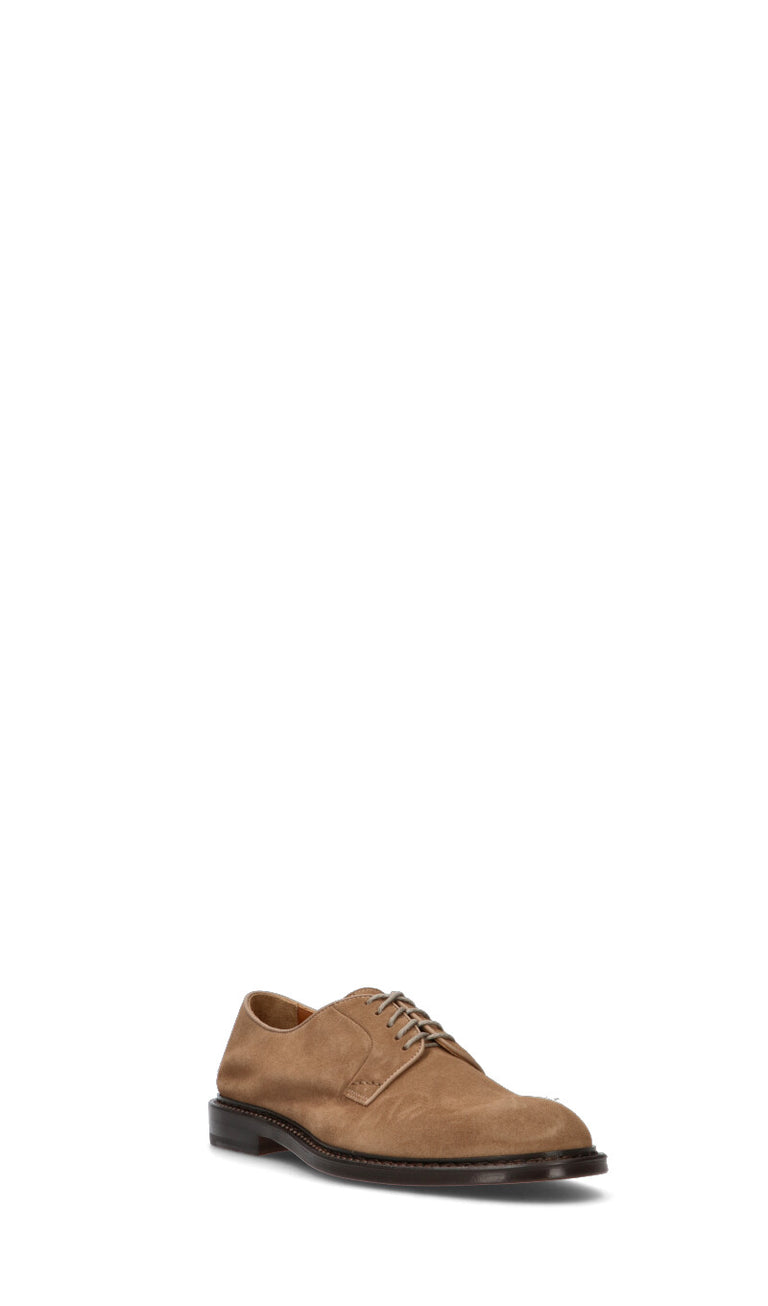 DOUCAL'S Stringata uomo marrone in suede