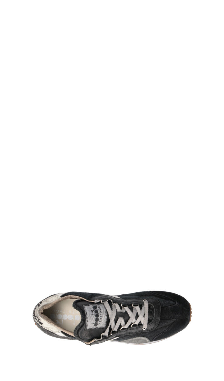 DIADORA HERITAGE - EQUIPE H DIRTY STONE WASH EVO Sneaker uomo nera in suede