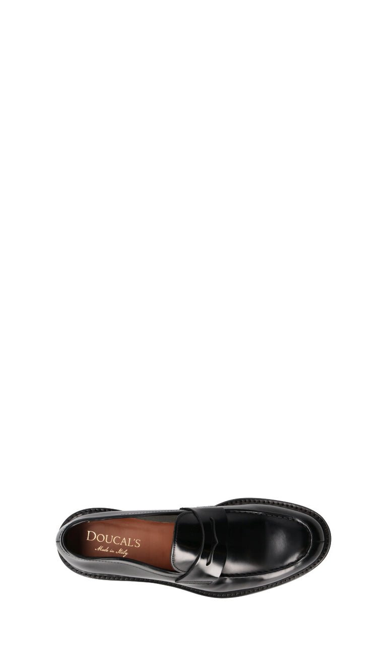 DOUCAL'S Mocassino uomo nero in pelle