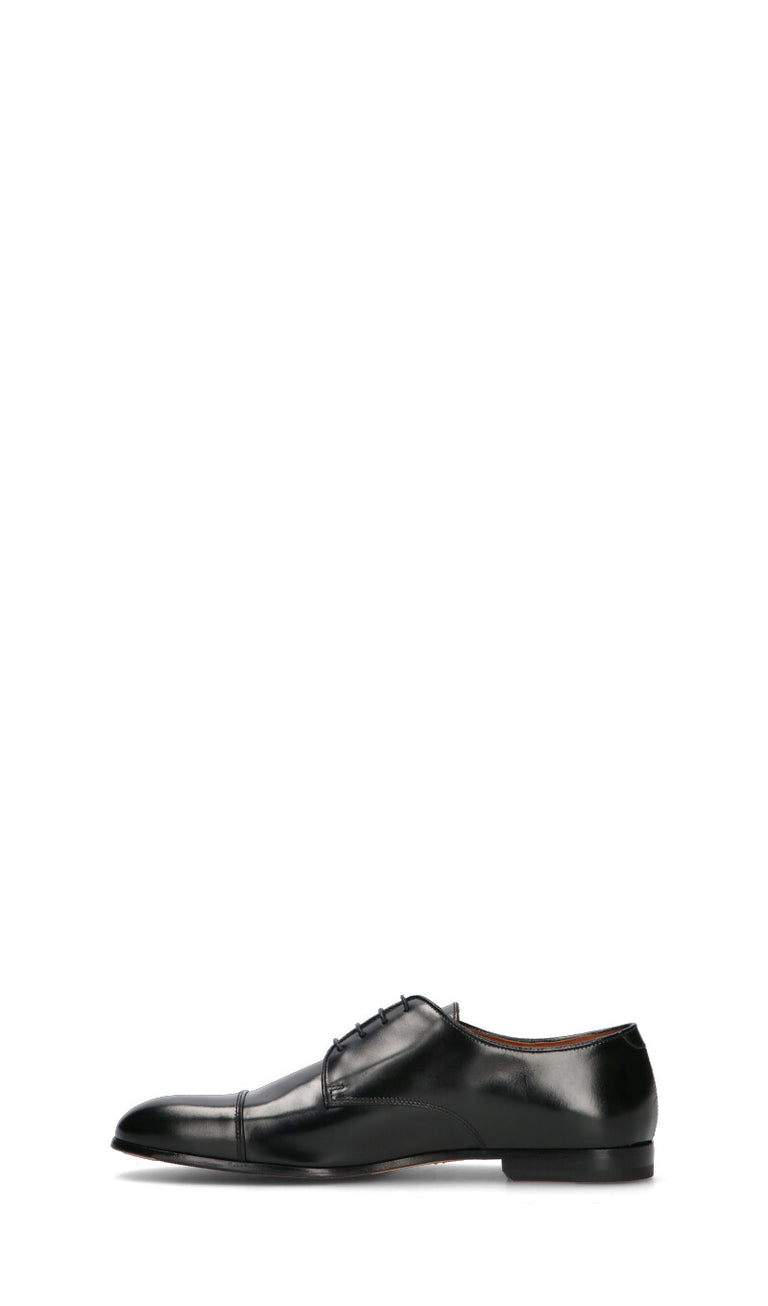 DOUCAL'S Stringata uomo nera in pelle