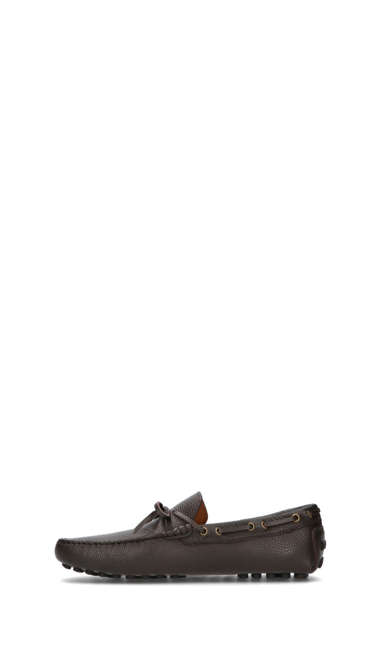 DOUCAL'S Mocassino uomo marrone in pelle