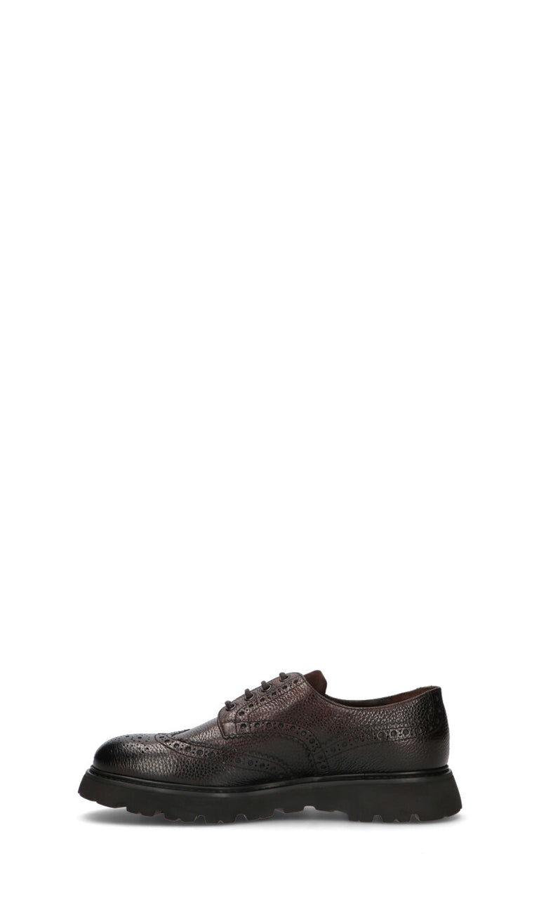DOUCAL'S Stringata uomo nera in pelle