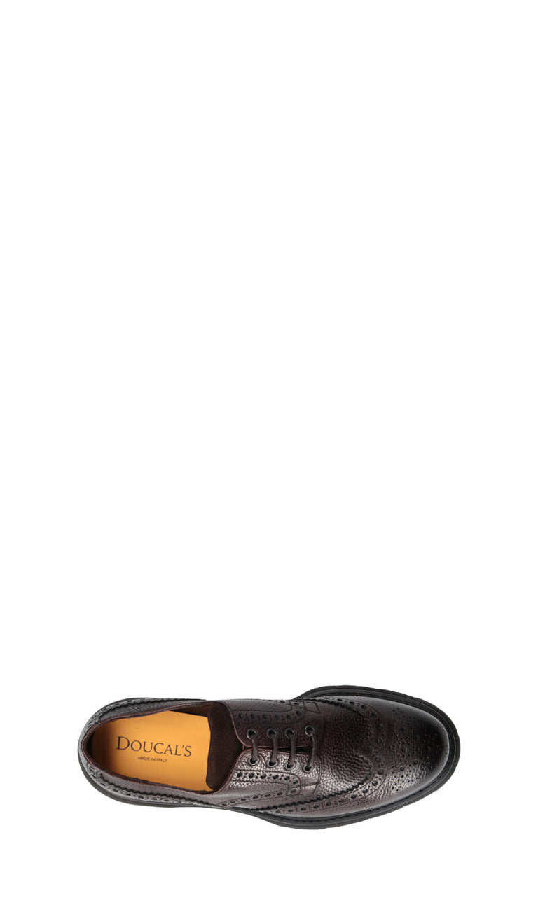 DOUCAL'S Stringata uomo nera in pelle